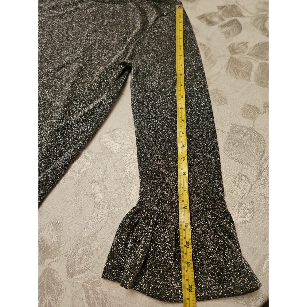 J Crew Blouse L Black Metallic Dark Fairy Shimmer Gam Feminine Sparkle Event - Picture 13 of 15
